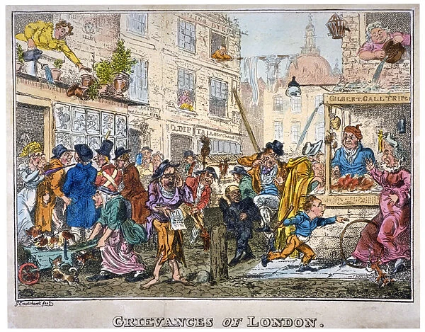 Grievances of London, 1812. Artist: George Cruikshank