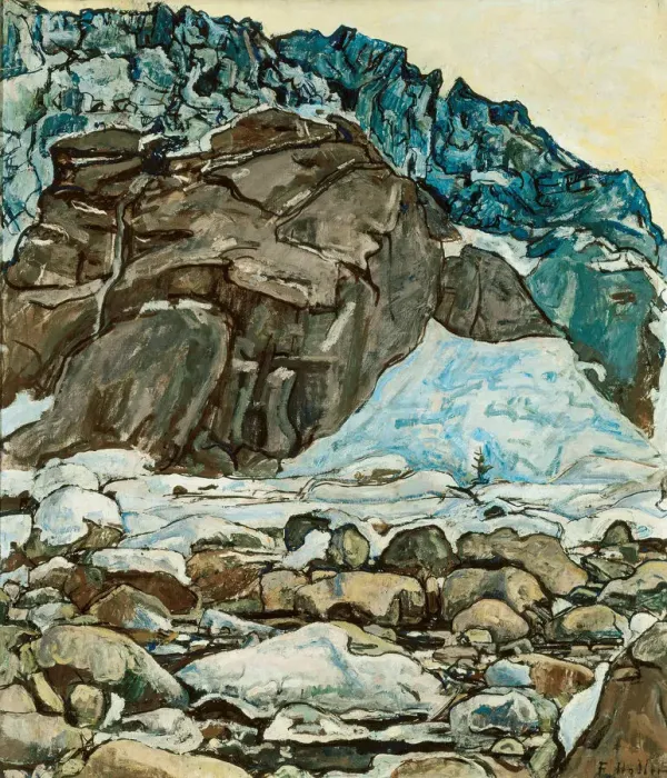 Framed Print : Grindelwald Glacier, 1912. Creator: Hodler, Ferdinand (1853-1918) Framed Print : Grindelwald Glacier, 1912. Creator: Hodler, Ferdinand (1853-1918)