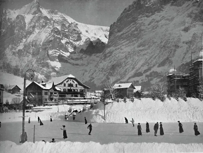 Framed Print : Grindelwald in Winter, 1910. Artist: John Swain & Son Framed Print : Grindelwald in Winter, 1910. Artist: John Swain & Son