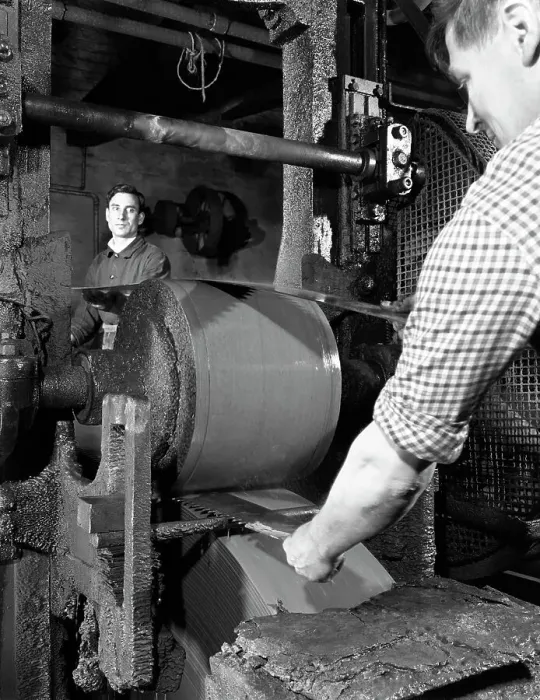 Framed Print : Grinding two metre saw blades at Slack Sellars & Co Ltd, Sheffield, South Yorkshire, 1963 Framed Print : Grinding two metre saw blades at Slack Sellars & Co Ltd, Sheffield, South Yorkshire, 1963