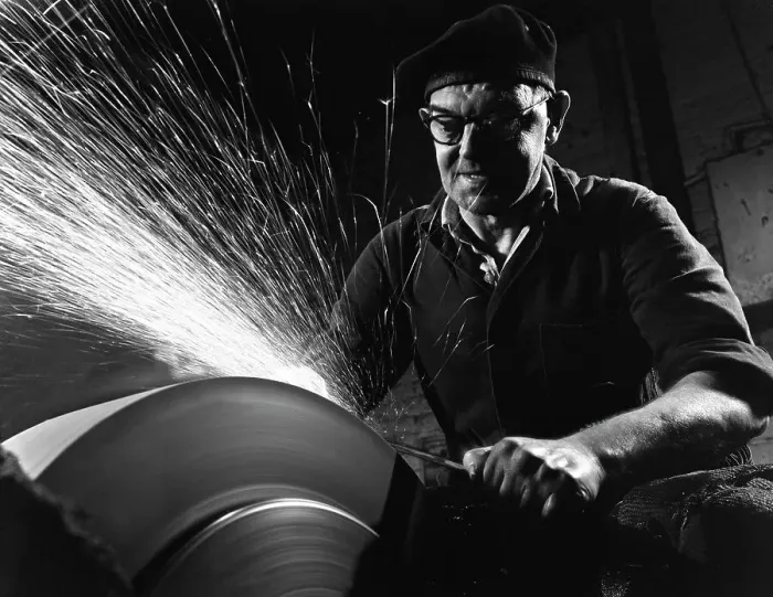Framed Print : Grinding (sharpening), Everlast Garden tools, Sheffield, South Yorkshire, 1965. Artist Framed Print : Grinding (sharpening), Everlast Garden tools, Sheffield, South Yorkshire, 1965. Artist