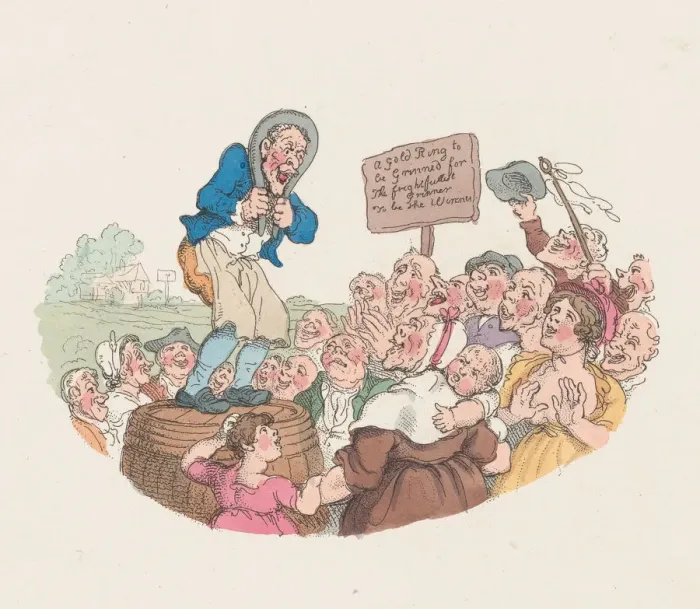 Framed Print : A Grinning Match, February 1, 1803. February 1, 1803. Creator: Thomas Rowlandson Framed Print : A Grinning Match, February 1, 1803. February 1, 1803. Creator: Thomas Rowlandson