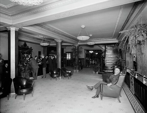 Griswold Hotel [lobby, Detroit, Mich.], between 1910 and 1920. Creator: William H. Jackson