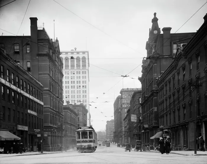 Framed Print : Griswold Street, Detroit, Mich. between 1900 and 1910. Creator: Unknown Framed Print : Griswold Street, Detroit, Mich. between 1900 and 1910. Creator: Unknown