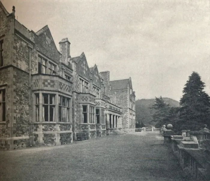 Framed Print : Grizedale Hall, Lancashire: The South Front and Terrace, c1911 Framed Print : Grizedale Hall, Lancashire: The South Front and Terrace, c1911