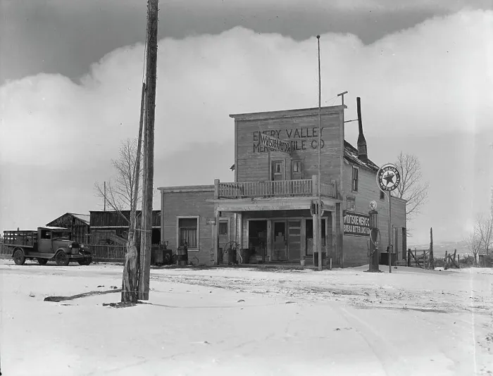Framed Print : Grocery store, Widtsoe, Utah, 1936. Creator: Dorothea Lange