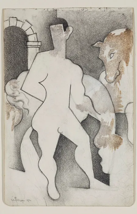 Framed Print : Groom, 1921. Creator: Roger de la Fresnaye Framed Print : Groom, 1921. Creator: Roger de la Fresnaye