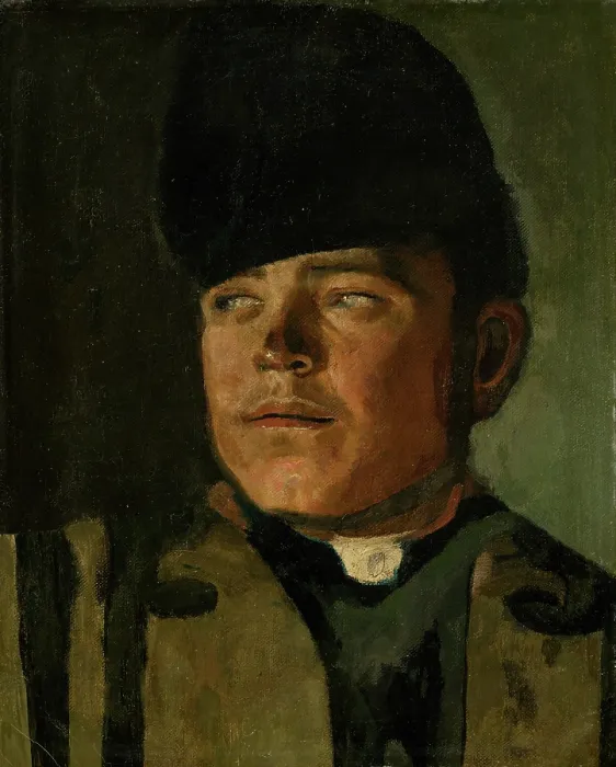 Framed Print : Groom in a Fur Cap, 1875 - 1878. Creator: Ladislav Mednyanszky Framed Print : Groom in a Fur Cap, 1875 - 1878. Creator: Ladislav Mednyanszky