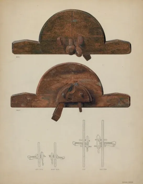 Framed Print : Groove Plane, c. 1937. Creator: Samuel Faigin Framed Print : Groove Plane, c. 1937. Creator: Samuel Faigin