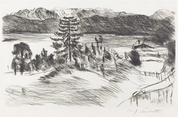 Framed Print : Grosse Walchenseelandschaft (Large Walchensee Landscape), 1923. Creator: Lovis Corinth Framed Print : Grosse Walchenseelandschaft (Large Walchensee Landscape), 1923. Creator: Lovis Corinth