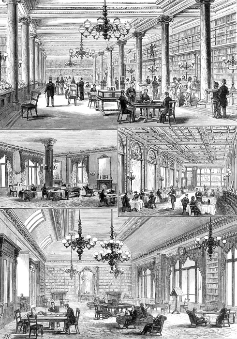 Framed Print : The Grosvenor Gallery Library, New Bond-Street, 1881. Creator: Unknown Framed Print : The Grosvenor Gallery Library, New Bond-Street, 1881. Creator: Unknown