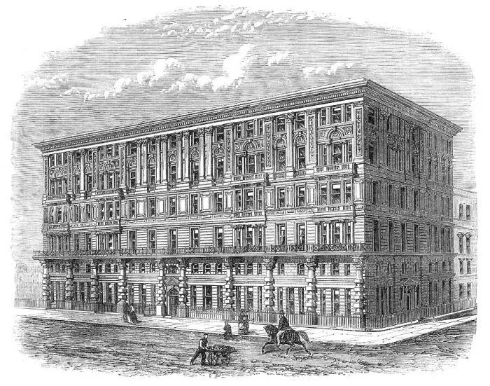 Framed Print : The Grosvenor Mansions, Victoria-Street, Westminster, 1868. Creator: Unknown Framed Print : The Grosvenor Mansions, Victoria-Street, Westminster, 1868. Creator: Unknown