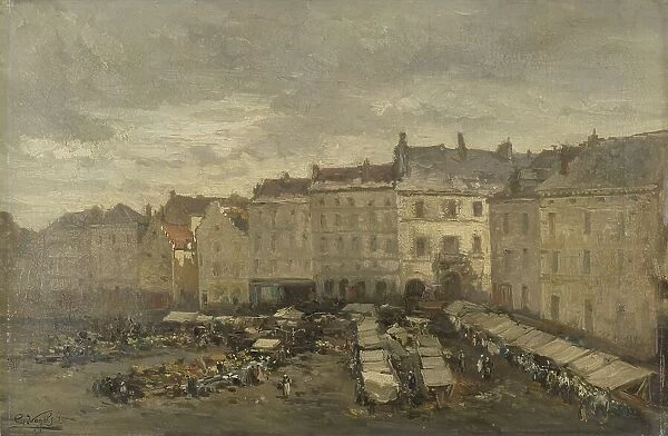 The Grote Zavel (Grand Sablon), Brussels, 1875. Creator: Guillaume Vogels