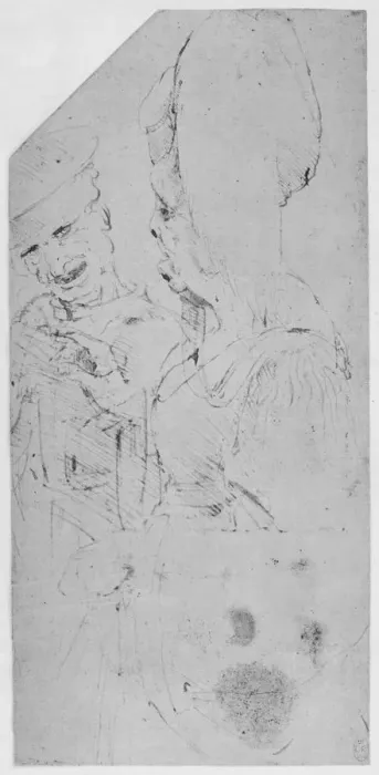 Framed Print : A Grotesque Betrothal, c1480 (1945). Artist: Leonardo da Vinci Framed Print : A Grotesque Betrothal, c1480 (1945). Artist: Leonardo da Vinci