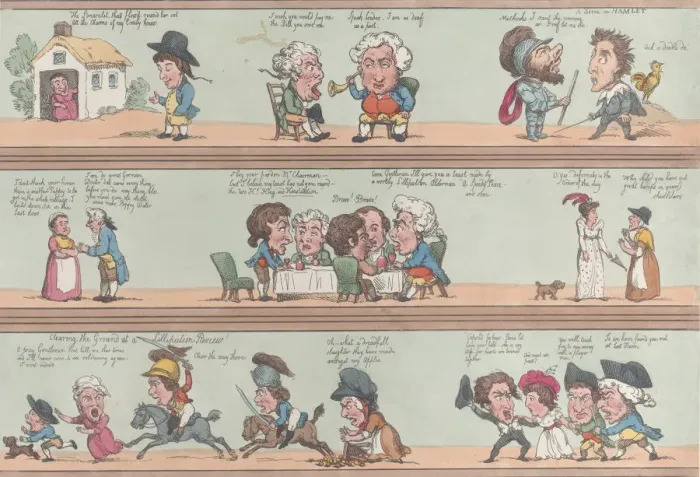 Framed Print : Grotesque Borders for Rooms & Halls, [November 20, 1800], reprint