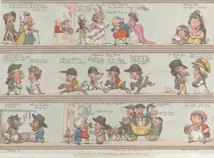 Framed Print : Grotesque Borders for Rooms & Halls, December 1, 1800. December 1, 1800 Framed Print : Grotesque Borders for Rooms & Halls, December 1, 1800. December 1, 1800