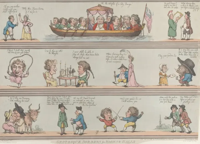 Framed Print : Grotesque Borders for Rooms & Halls, [October 29, 1800], reprint