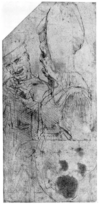 Framed Print : Grotesque couple, late 15th or early 16th century (1954). Artist: Leonardo da Vinci Framed Print : Grotesque couple, late 15th or early 16th century (1954). Artist: Leonardo da Vinci