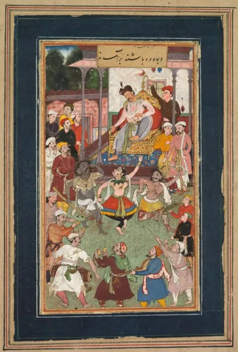 Framed Print : Grotesque Dancers Performing, c. 1600. Creator: Unknown Framed Print : Grotesque Dancers Performing, c. 1600. Creator: Unknown