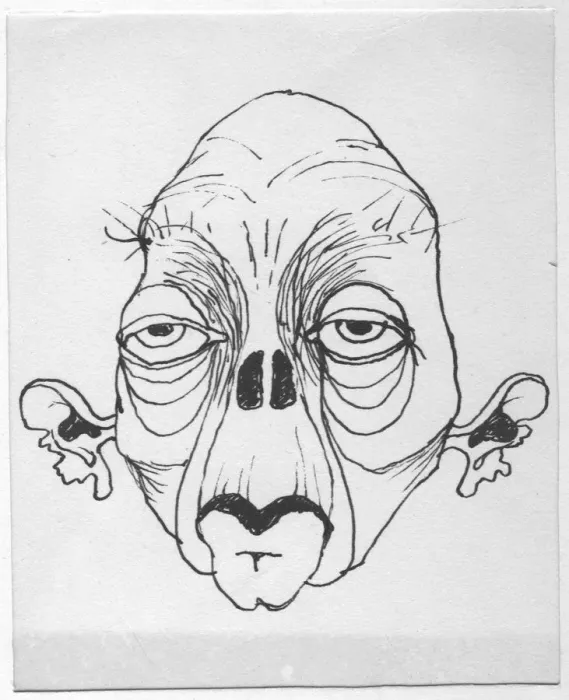 Framed Print : Grotesque face, 1952. Creator: Shirley Markham Framed Print : Grotesque face, 1952. Creator: Shirley Markham