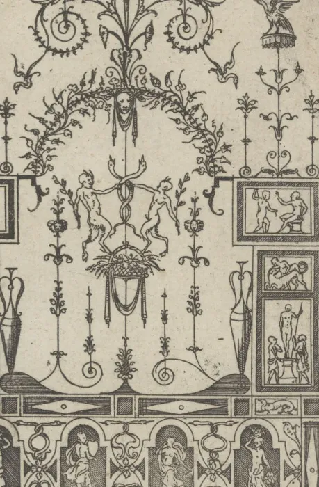 Framed Print : Grotesque Panel, 1550. Creator: Jacques Androuet Du Cerceau Framed Print : Grotesque Panel, 1550. Creator: Jacques Androuet Du Cerceau