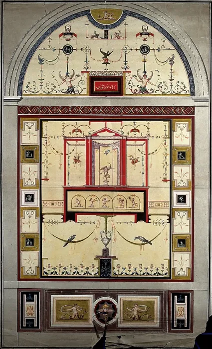 Framed Print : Grotteschi in the Vatican: mural decorative panels showing birds and figures, c1520s. Creator: Giovanni da Udine Framed Print : Grotteschi in the Vatican: mural decorative panels showing birds and figures, c1520s. Creator: Giovanni da Udine