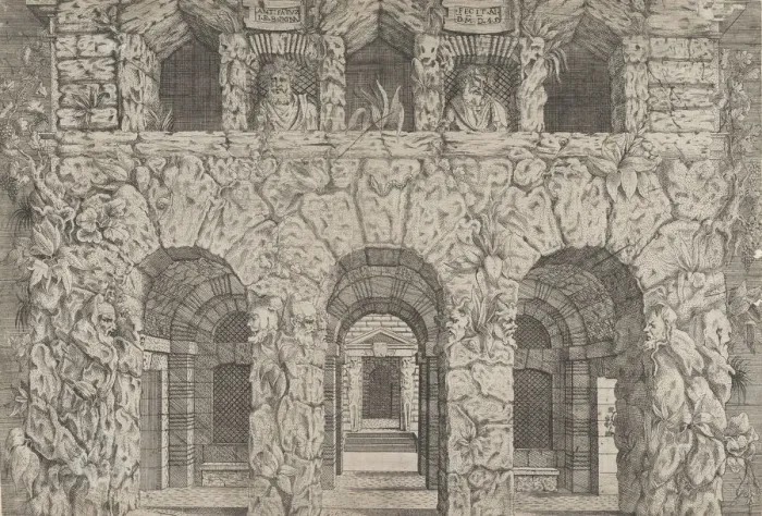 Framed Print : A Grotto, ca. 1545. Creator: Antonio Fantuzzi Framed Print : A Grotto, ca. 1545. Creator: Antonio Fantuzzi