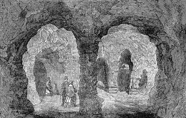 The Grotto, in Hawkstone Park, 1854. Creator: Unknown