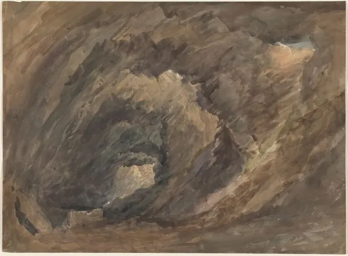 Framed Print : Grotto Interior, c.1850. Creators: David Cox, David Cox the elder Framed Print : Grotto Interior, c.1850. Creators: David Cox, David Cox the elder