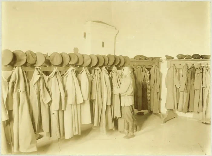Framed Print : Ground floor of the main building. Changing room, 1898. Creator: Unknown Framed Print : Ground floor of the main building. Changing room, 1898. Creator: Unknown