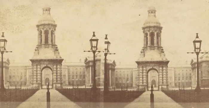 Framed Print : Group of 15 Early Stereograph Views of Cambridge, England and the Surrounding Area