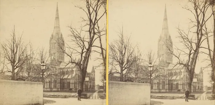Framed Print : Group of 17 Early Stereograph Views of British Churches, 1850s-1910s. Creator: Unknown Framed Print : Group of 17 Early Stereograph Views of British Churches, 1850s-1910s. Creator: Unknown
