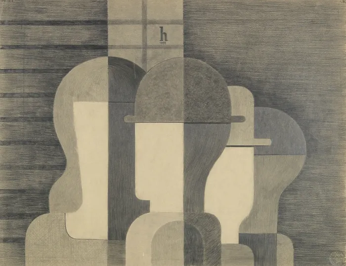 Framed Print : Group, 1931. Creator: Hoerle, Heinrich (1895-1936) Framed Print : Group, 1931. Creator: Hoerle, Heinrich (1895-1936)