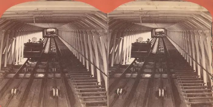 Framed Print : Group of 3 Stereograph Views of Bridges and Railways at Niagara, 1860s-90s Framed Print : Group of 3 Stereograph Views of Bridges and Railways at Niagara, 1860s-90s