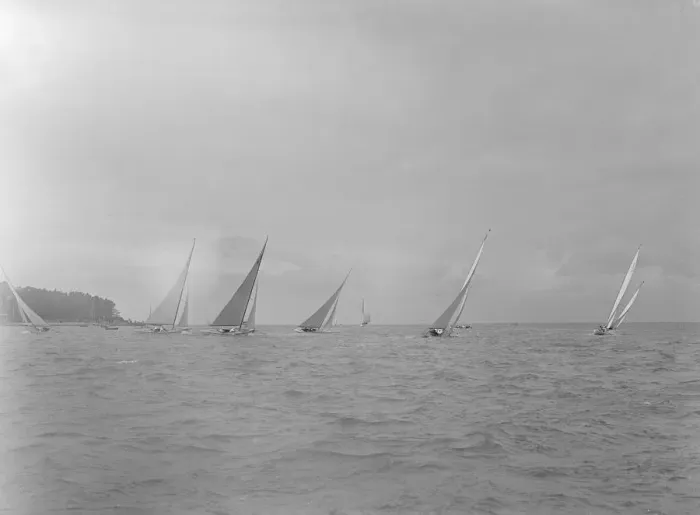 Framed Print : Group of 6 Metre boats racing, 1922. Creator: Kirk & Sons of Cowes Framed Print : Group of 6 Metre boats racing, 1922. Creator: Kirk & Sons of Cowes