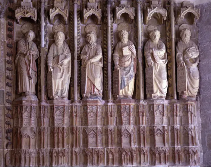 Framed Print : Group of Apostles in the jambs of the doorway of the Church of Santa Maria la Real of Deva Framed Print : Group of Apostles in the jambs of the doorway of the Church of Santa Maria la Real of Deva