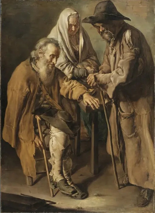 Framed Print : Group of Beggars, 1737. Creator: Giacomo Ceruti Framed Print : Group of Beggars, 1737. Creator: Giacomo Ceruti