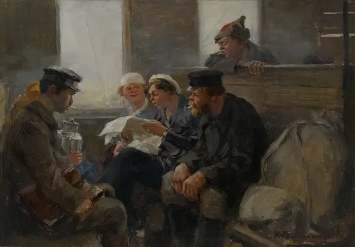 Framed Print : Group of Bolsheviks on a train, 1918-1923 Framed Print : Group of Bolsheviks on a train, 1918-1923