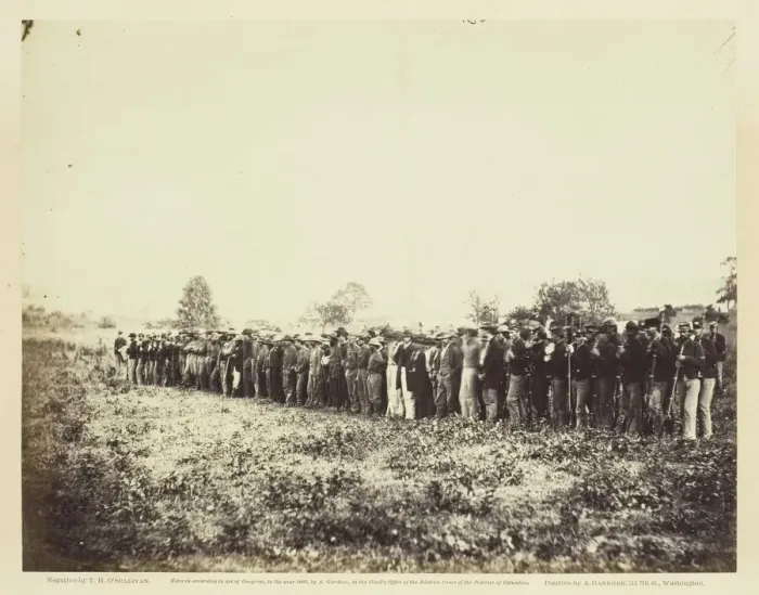 Framed Print : Group of Confederate Prisoners at Fairfax Court-House, June 1863 Framed Print : Group of Confederate Prisoners at Fairfax Court-House, June 1863