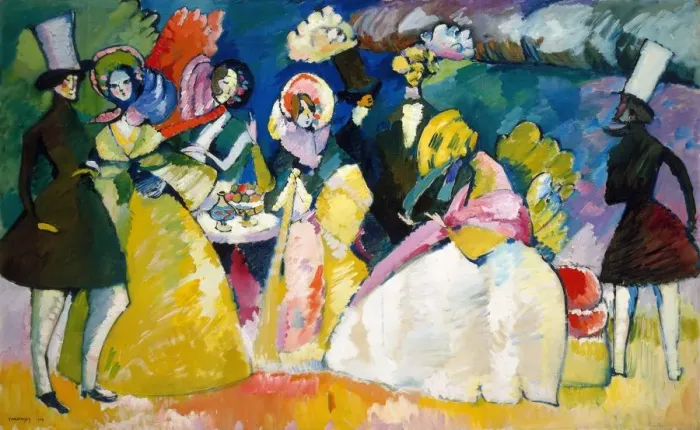 Framed Print : Group in Crinolines (Reifrockgesellschaft), 1909 Framed Print : Group in Crinolines (Reifrockgesellschaft), 1909