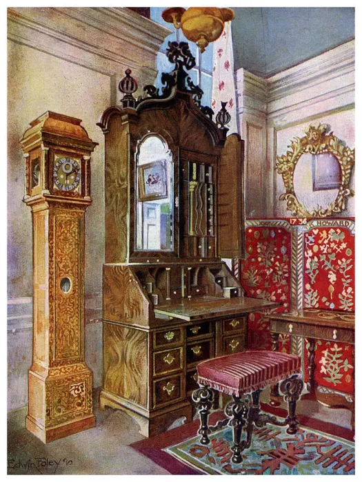 Framed Print : A group of early 18th century furniture, 1910. Artist: Edwin Foley Framed Print : A group of early 18th century furniture, 1910. Artist: Edwin Foley