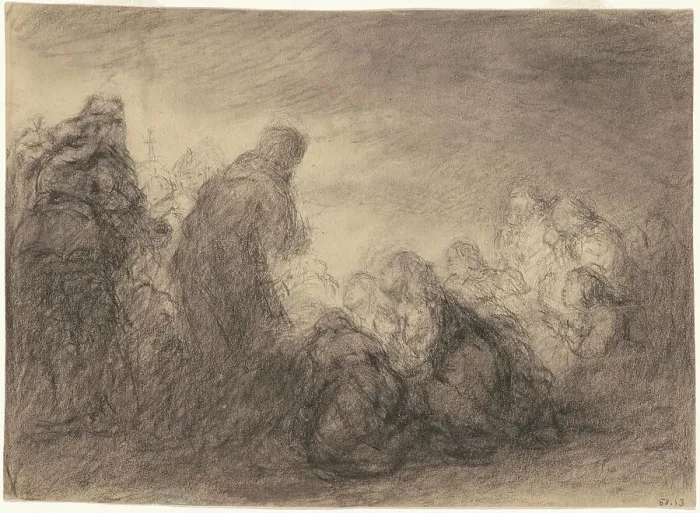 Framed Print : Group of Figures, early 19th century. Creator: Robert Walter Weir