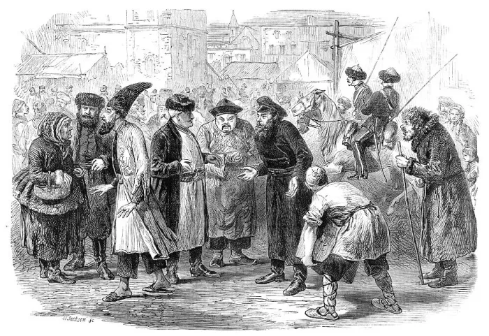 Framed Print : A group at the Great Annual Fair at Nijni Novgorod, Central Russia, 1864. Creator: Mason Jackson Framed Print : A group at the Great Annual Fair at Nijni Novgorod, Central Russia, 1864. Creator: Mason Jackson