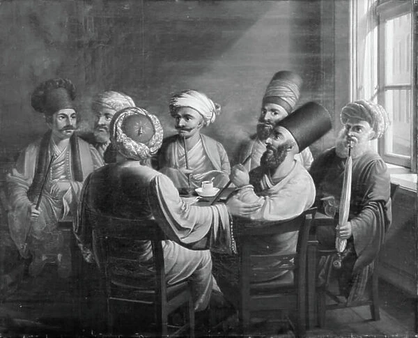 A group of Greek, Armenian and Turkish merchants in a coffee house in Vienna, 1813-1824. Creator: Johan Friedrich Fritz