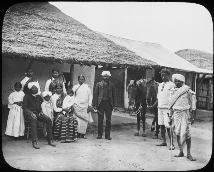 Framed Print : Group of Indian coolies, South Africa, c1890 Framed Print : Group of Indian coolies, South Africa, c1890
