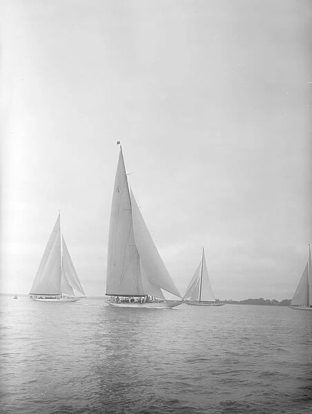 Group of J Class yachts, 1935. Creator: Kirk & Sons of Cowes