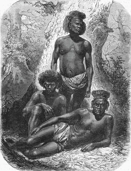 Group of Kanaks; Some Account of New Caledonia, 1875. Creator: Unknown