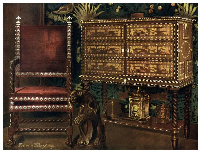 Framed Print : Group of late 16th century continental furniture, 1910. Artist: Edwin Foley Framed Print : Group of late 16th century continental furniture, 1910. Artist: Edwin Foley