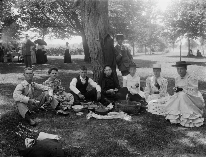 Framed Print : Group - Marshall Hall, Maryland, 1893. Creator: William Cruikshank Framed Print : Group - Marshall Hall, Maryland, 1893. Creator: William Cruikshank