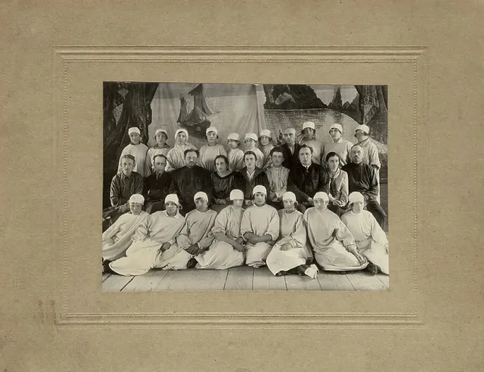 Framed Print : A group of medical students with the teaching staff of the Irkutsk provincial hospital, 1926. Creator: M I Kopylov Framed Print : A group of medical students with the teaching staff of the Irkutsk provincial hospital, 1926. Creator: M I Kopylov